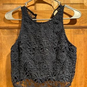 Hollister Blue Crop Tank